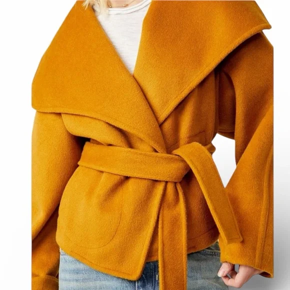 Free People Mina Jacket in the color "Narcissus" or mustard yellow, Medium, NWT - Picture 2 of 11